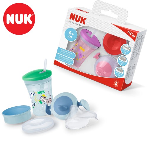 NUK Некапечки Чашки Сет 3во1 "Learn to Drink 230ml" (6+мес.)