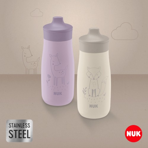 NUK Шишенце некапечко Челично "Mini-Me Sip Stainless Steel" 300ml (9+m.)