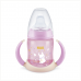 NUK PP First Choice+ Флуросцентно шише со рачки и силикон клунче 150ml "Glow in The Dark" (6+мес.)