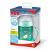 NUK PP First Choice+ Флуросцентно шише со рачки и силикон клунче 150ml "Glow in The Dark" (6+мес.)