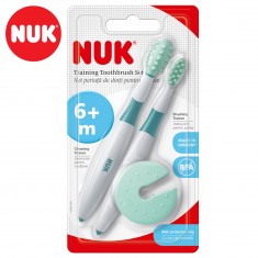 NUK сет Baby четкички за глодање и вежбање орална хигиена (6+м)
