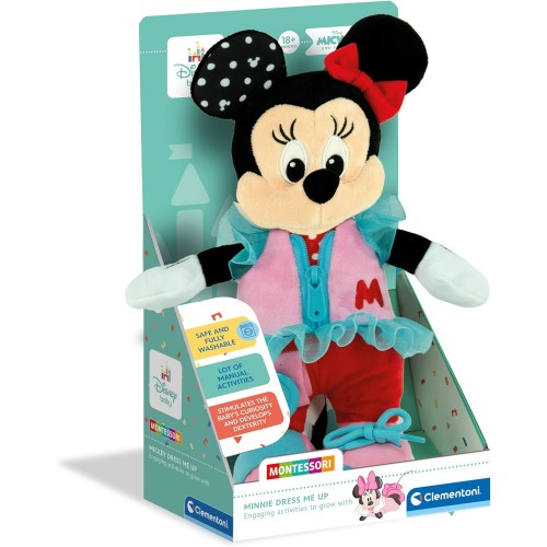 Clementoni Disney Baby Minnie Dress Up - Плишана Кукла Мини 18+м