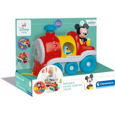 Clementoni Baby Disney Mickey Pull Along Train - Локомотива сложувалка Мики Маус 9м+