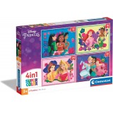 Clementoni Disney Princess пазли сет 4во1 - 12+16+20+24 пар.3г+